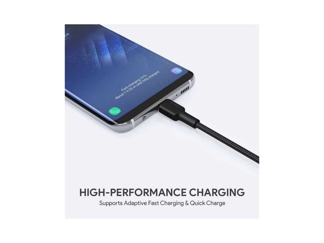 Buy Aukey USB2.0 A to C Braided Nylon Cable 0.9m in Qatar Buy Aukey USB2.0 A to C Braided Nylon Cable 0.9m in Qatar